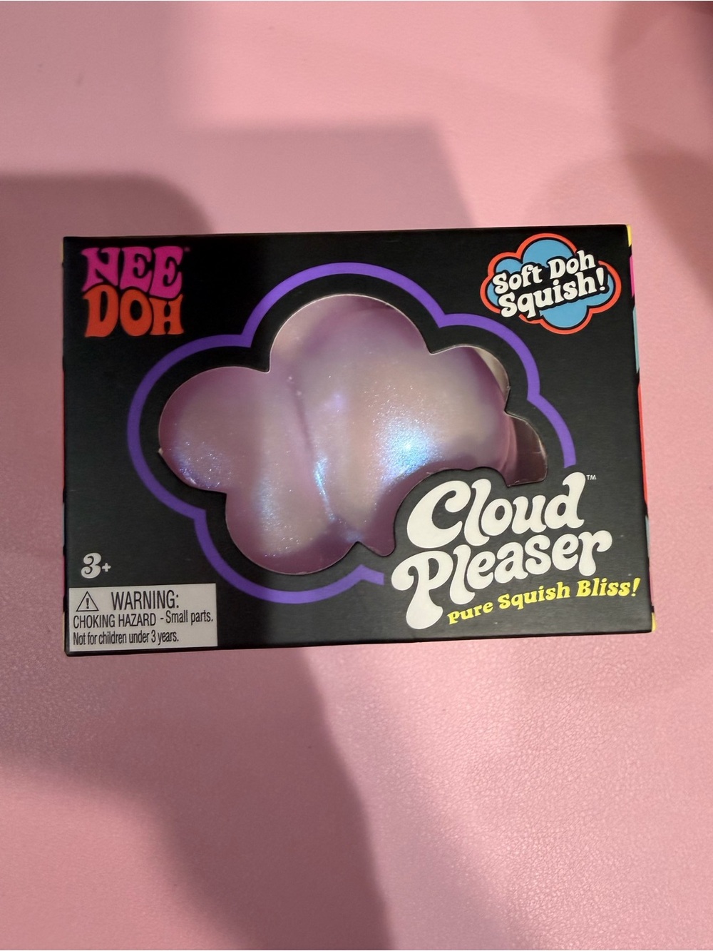 RARE Nee Doh Cloud Pleaser Soft Doh Squish Toy - Pink/Purple